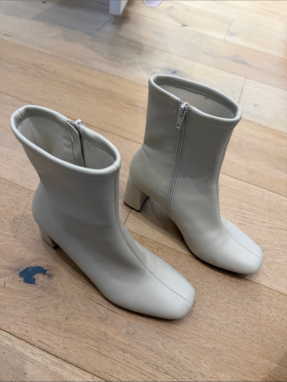 Target cream Ankle Boots with Side Zip